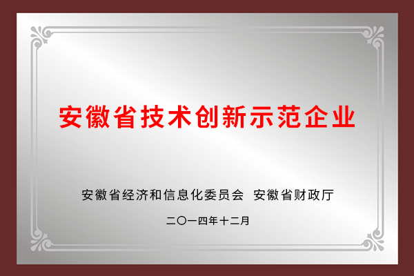 安徽省技術(shù)創(chuàng)新示范企業(yè)